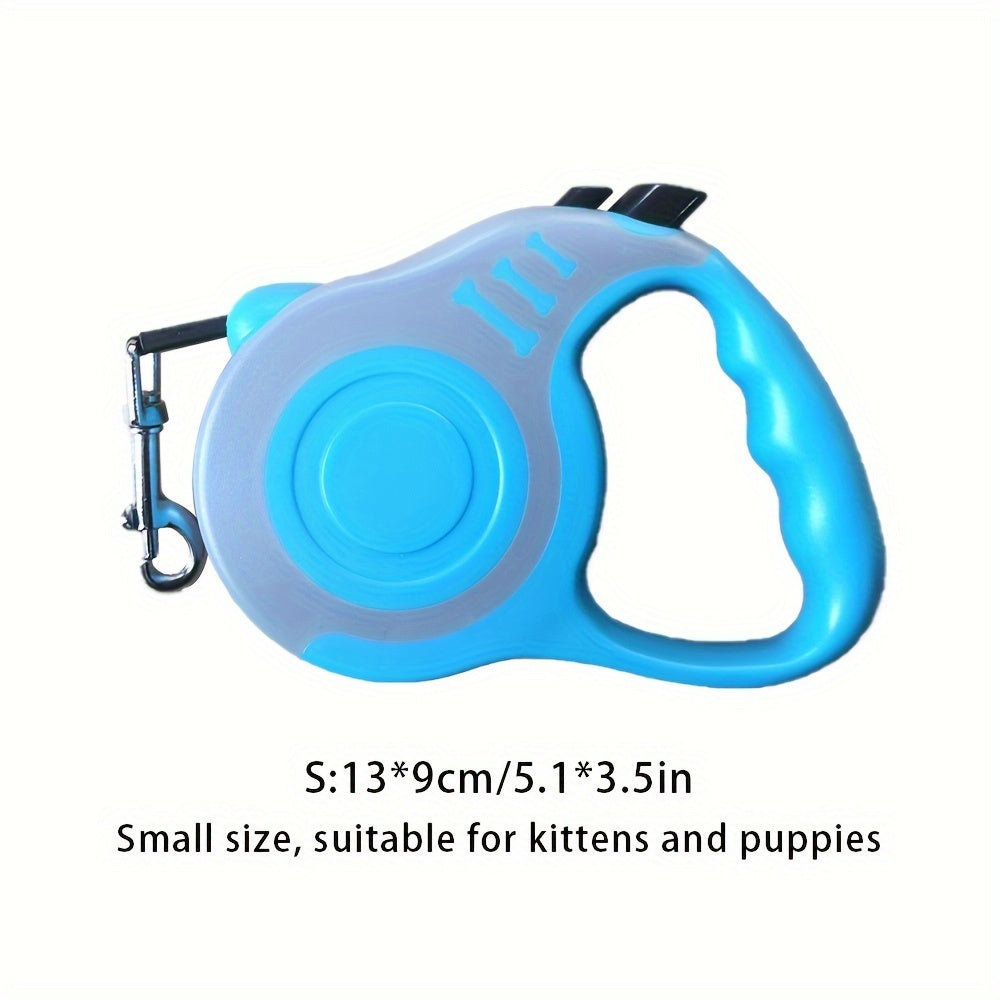 One Double Switch Pet Retractable Leash Colorful Bone Pattern Dog Nylon Rope