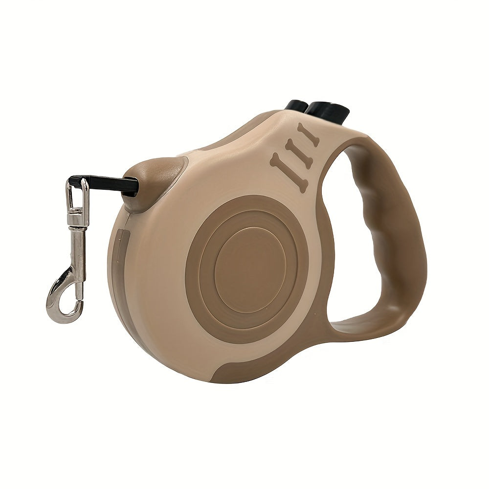 One Double Switch Pet Retractable Leash Colorful Bone Pattern Dog Nylon Rope
