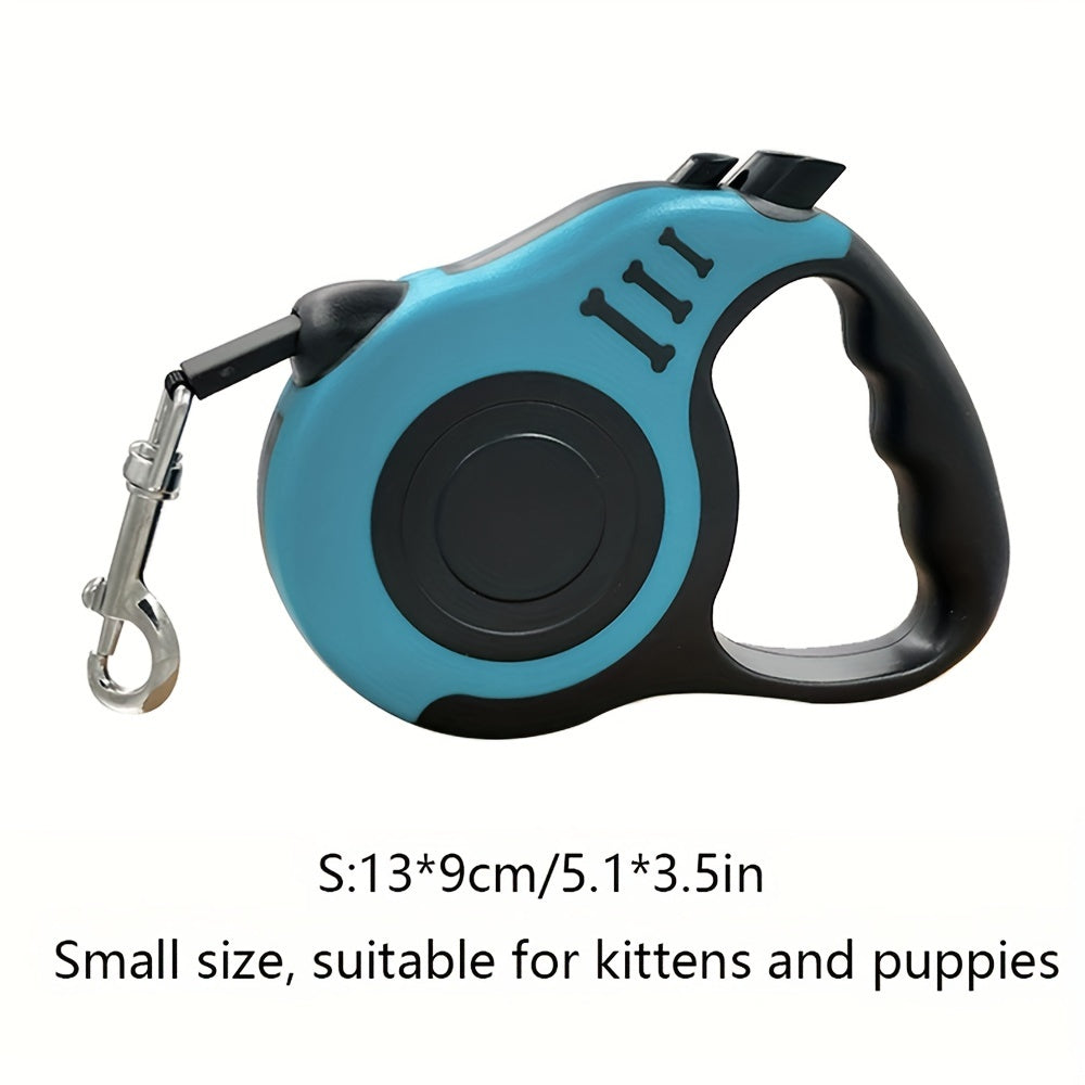 One Double Switch Pet Retractable Leash Colorful Bone Pattern Dog Nylon Rope