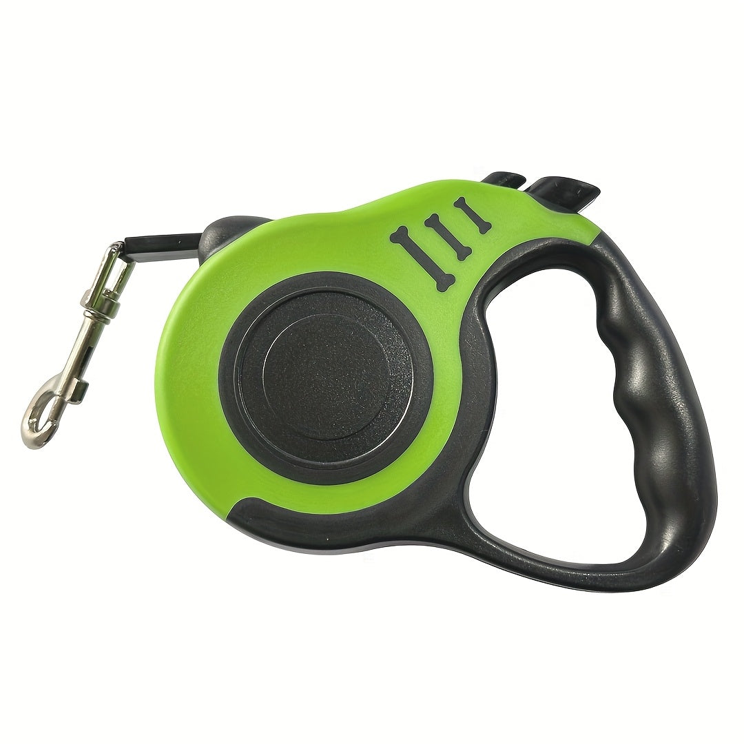 One Double Switch Pet Retractable Leash Colorful Bone Pattern Dog Nylon Rope