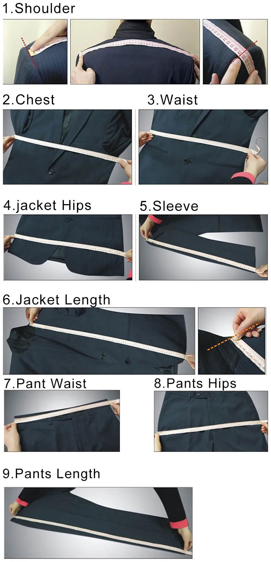 Men's Suit 2 Piece Suit Jacket Pants Formal Wedding Tuxedo Groom Clothes Custom Color Blazer XS-5XL