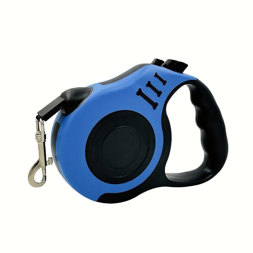 One Double Switch Pet Retractable Leash Colorful Bone Pattern Dog Nylon Rope